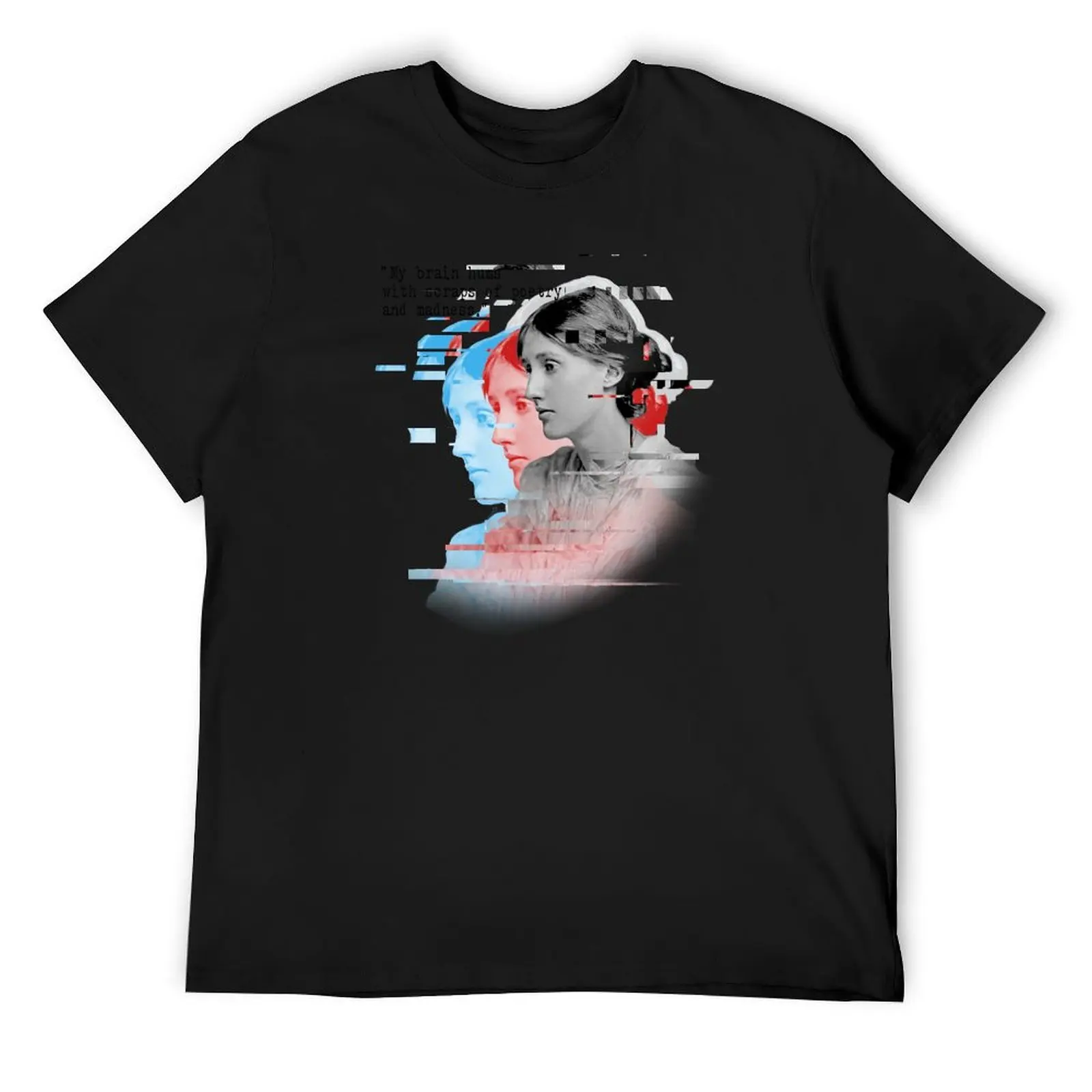 

Virginia Woolf portrait and quote T-Shirt heavyweights anime tshirt quick-drying graphic shirts luxury clothes men