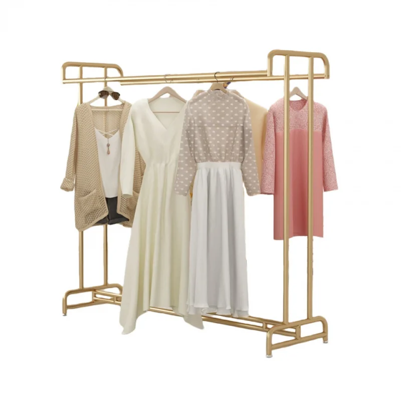 Aangepast. Kledingwinkel Hanger Displaystandaard Vloerstaande winkel Live Studio Plank Displayrek Trending Photo Clot