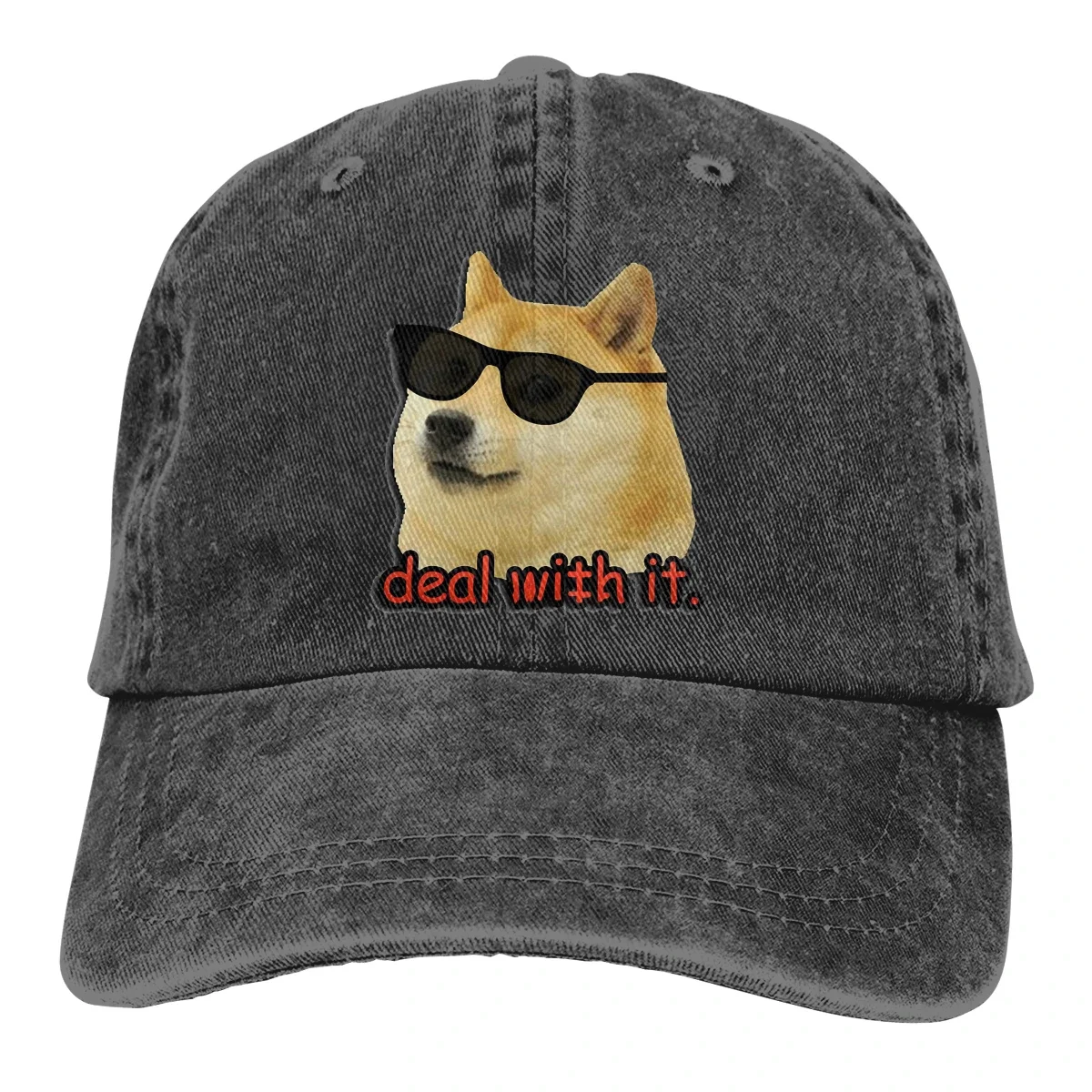 Doge Deal With It Dog Meme The Baseball Cap Peaked capt Sport Unisex Outdoor Custom Dogecoin Funny Bitcoin Hats