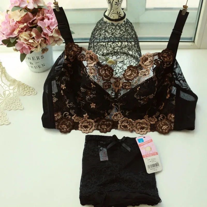 

Ультратонкий одинаковый бюстгальтер и трусики, комплект пуговиц с полной чашкой, женское нижнее белье B C D E F G H, одежда больших размеров, 2 предмета i