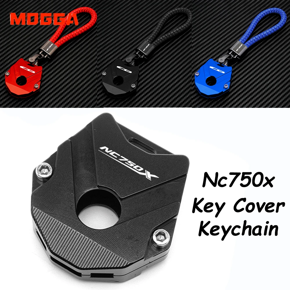 Motorcycle Accessories For Honda Nc750x Nc 750X 750 X 2013-2024 Key Cover Case Shell Decoration knit Keychain Keyring Key Tag