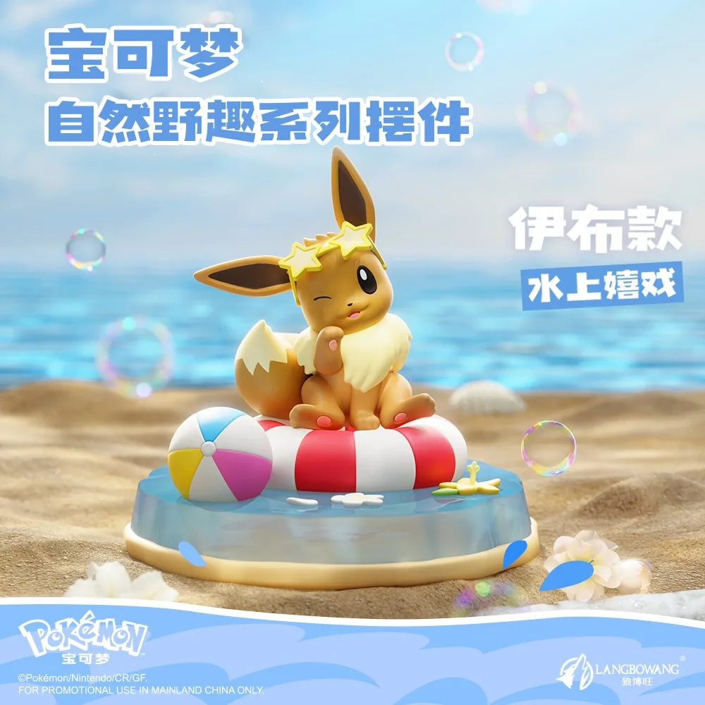 Echt Pokemon Pikachu Bulbasaur Psyduck Eevee Meowth Slowpoke Anime Actiefiguren PVC Model Speelgoed Auto Decoratie Kerstcadeau