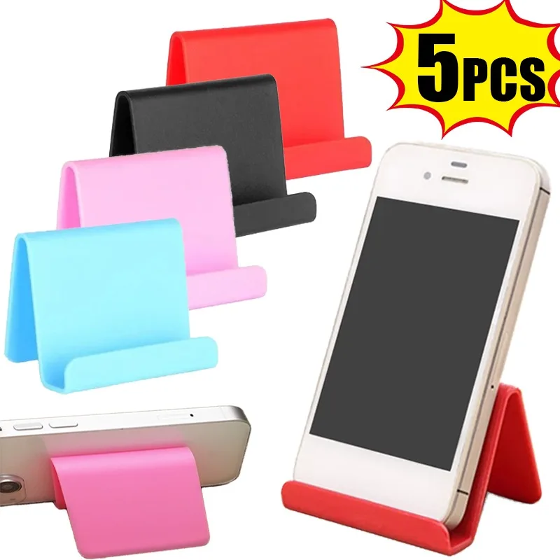 

5/1PCS Candy Color Universal Mini Smart Phone Table Desk Mount Stand Phone Holder Bracket For Mobile Phone Tablets Lazy Bracket
