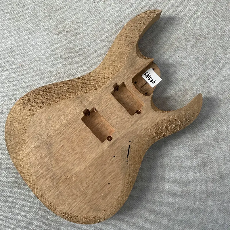 HB536 France Genuine and Original LAG Electric Guitar Unfinished Guitra Body in Solid Redwood 2 Humbucker Pickups Damages