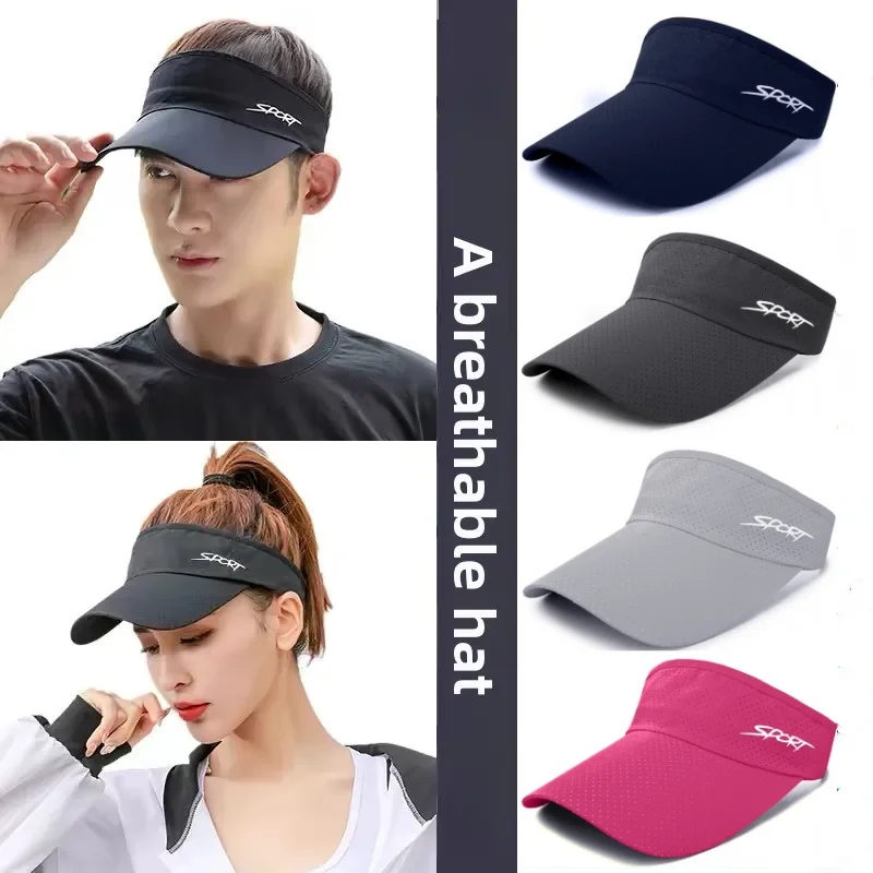 

Летний топ унисекс, пустая шляпа от солнца с защитой от ультрафиолета, быстросохнущая спортивная теннисная бейсболка для бега, гольфа, защита от солнца, складная шляпа, козырьки