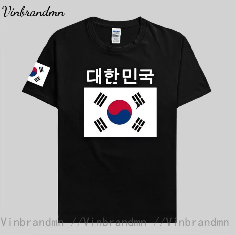 Republic of Korea South t shirt man KOR jerseys t-shirts nation team tshirt 100% cotton meeting tops fans tees Korean flag Shirt