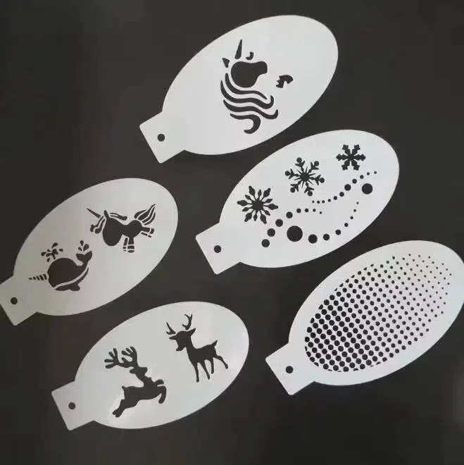 PET Stencil For Face Body Face Painting Paint Reusable Templates For Body Arts Cosplay Halloween Christmas Party