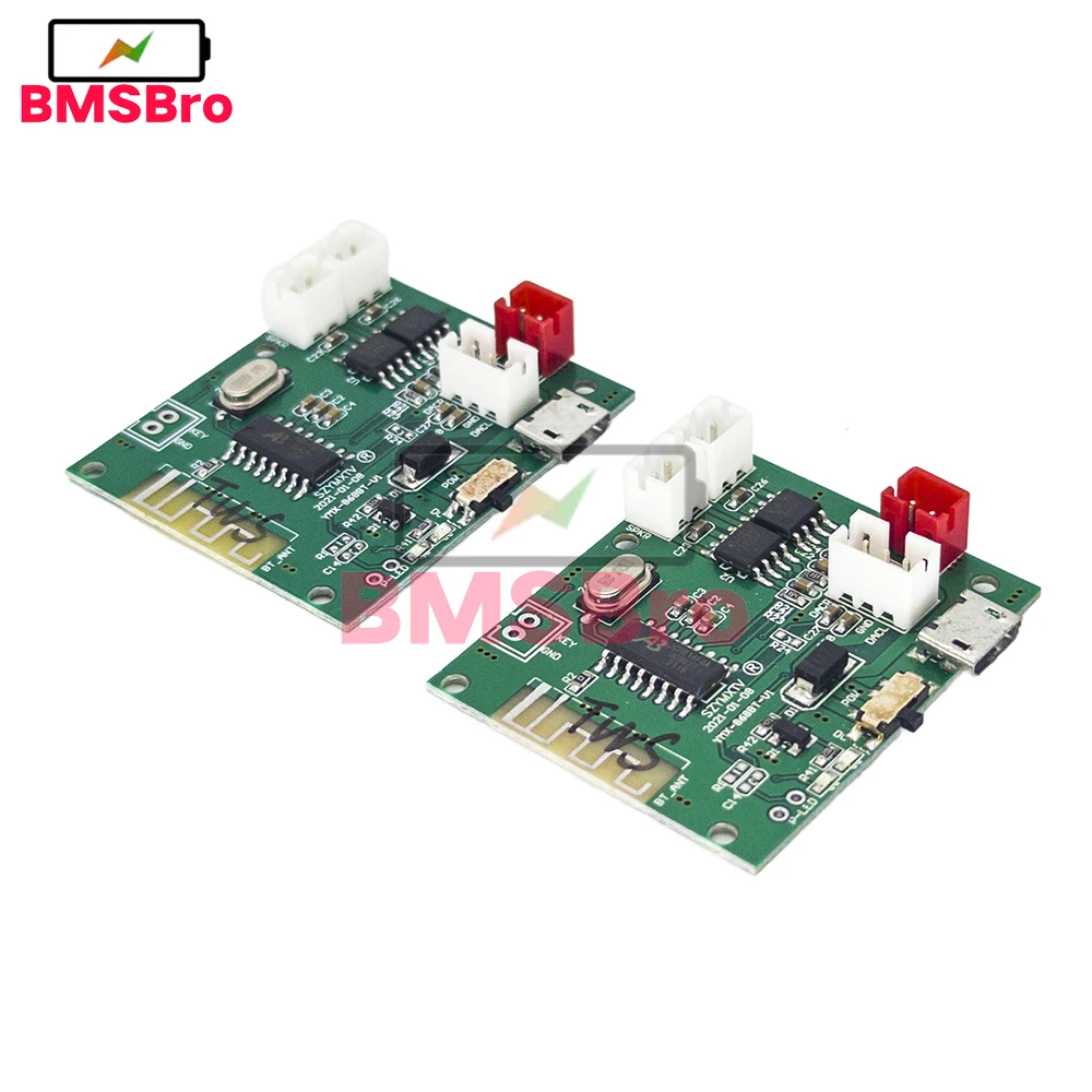 TWS Bluetooth 5.3 Power Amplifier Board 5W+5W 3.7V 5V Miciro USB True Wireless Stereo Module for Car Home Speaker Subwoofer DIY