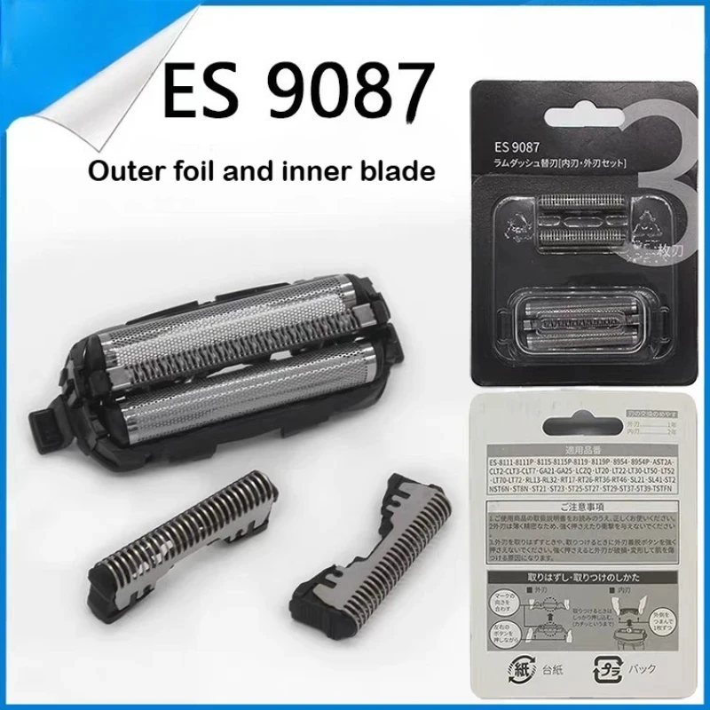 ES9087 Ersatz-Außenfolie + Innenschneidklingen für Panasonic Rasierer ES-GA20 ES8113 ES8116 LT20 ES81 ES9013, ES9087, ES9068