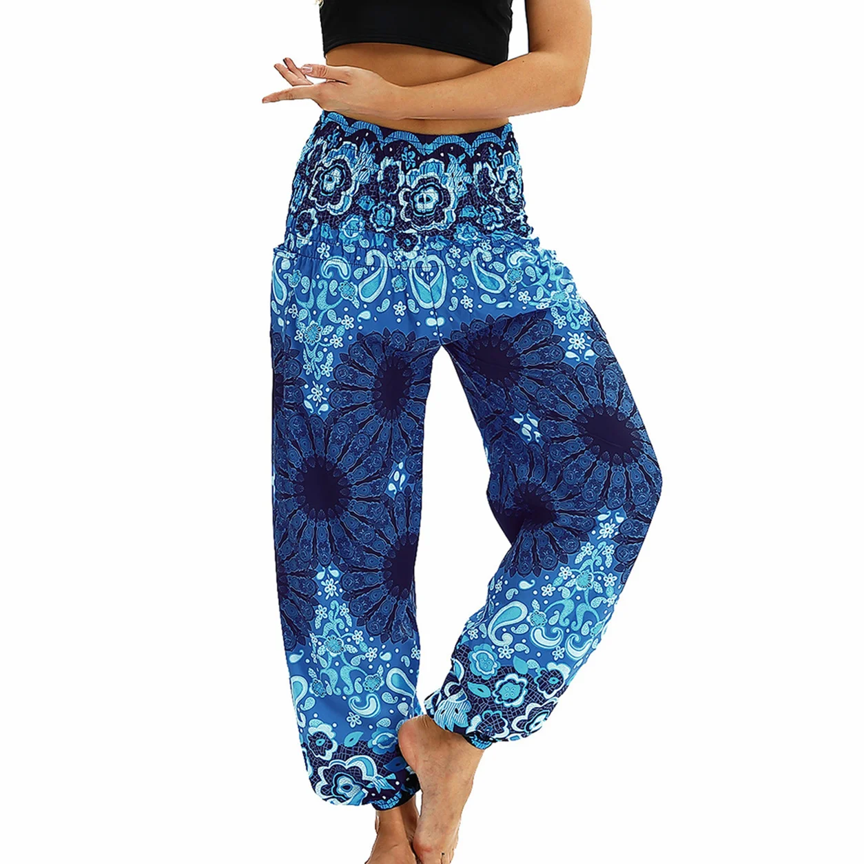 Hippie Harem Pants For Women, Women\'s Modal Cotton Soft Bloomer,Sports Dance Jogger Pants With Pocket