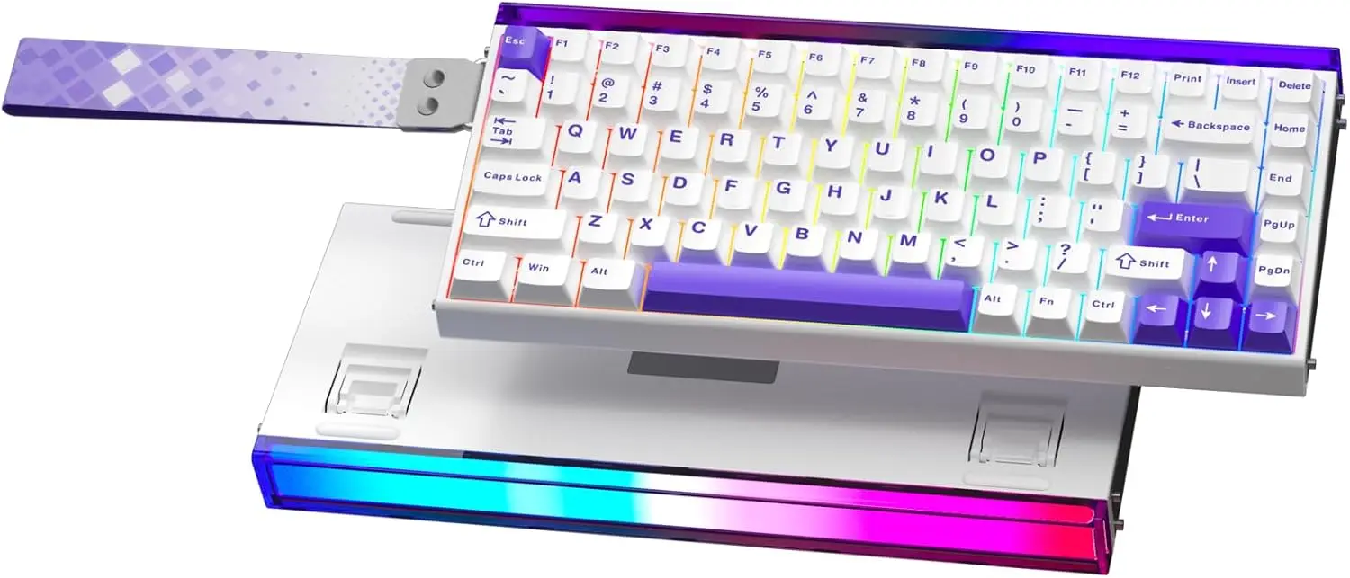 75% Compact Mechanical Gaming Keyboard with Magnetic Switches, 8000Hz Polling Rate, RGB Lighting for PC/Mac