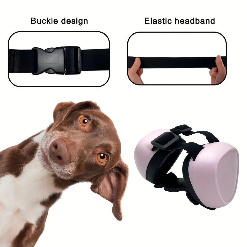 XYM DogEarMuffs, Noise Reduction Pet Ear Muffs With Adjustable Headband, Anti Anxiety Hearing Protection For Dogs Outdoor travel