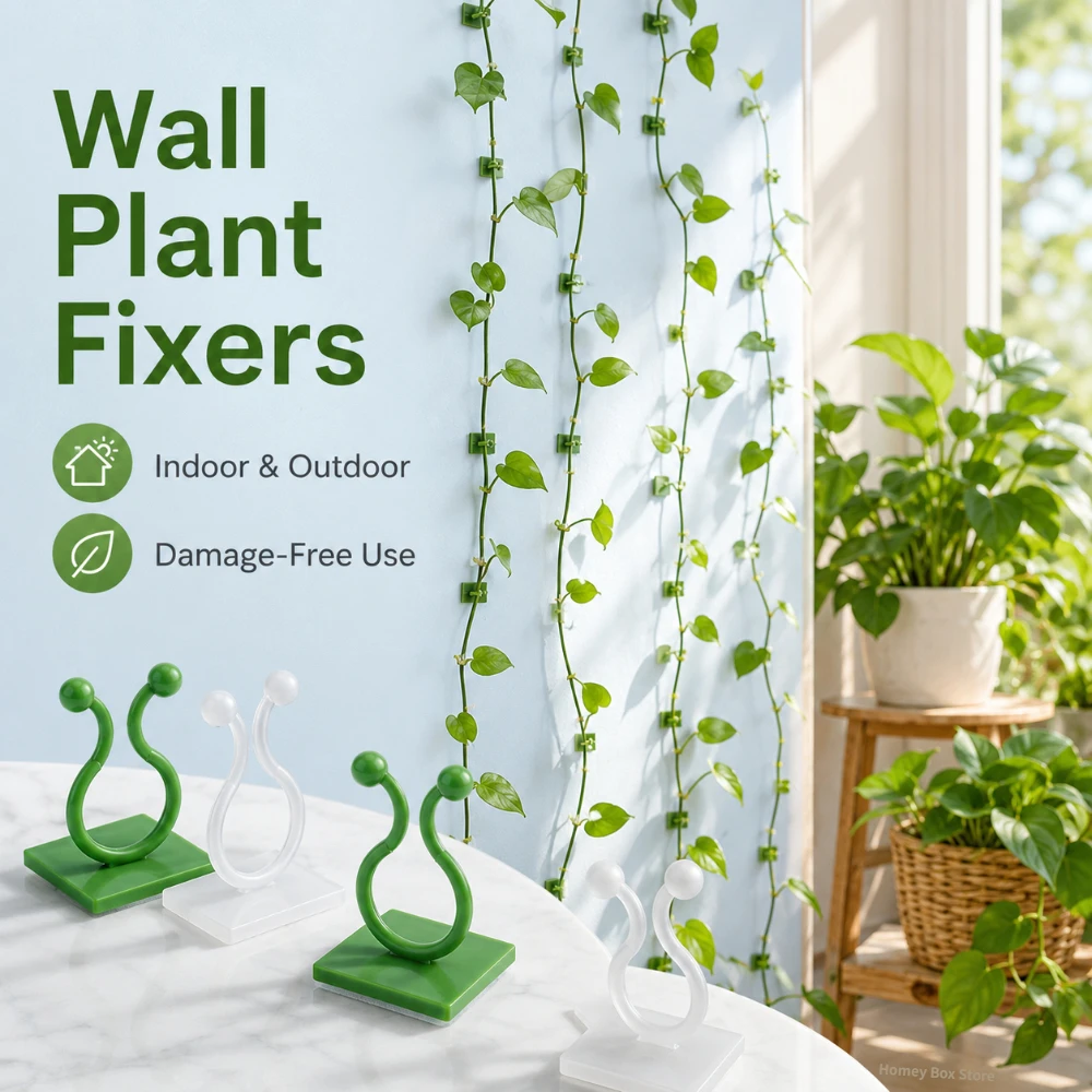Acrylic Self-Adhesive Plant Climbing Fixture Clips Vine Traction Wall Hook Holder Indoor Outdoor Green Plant Decor
