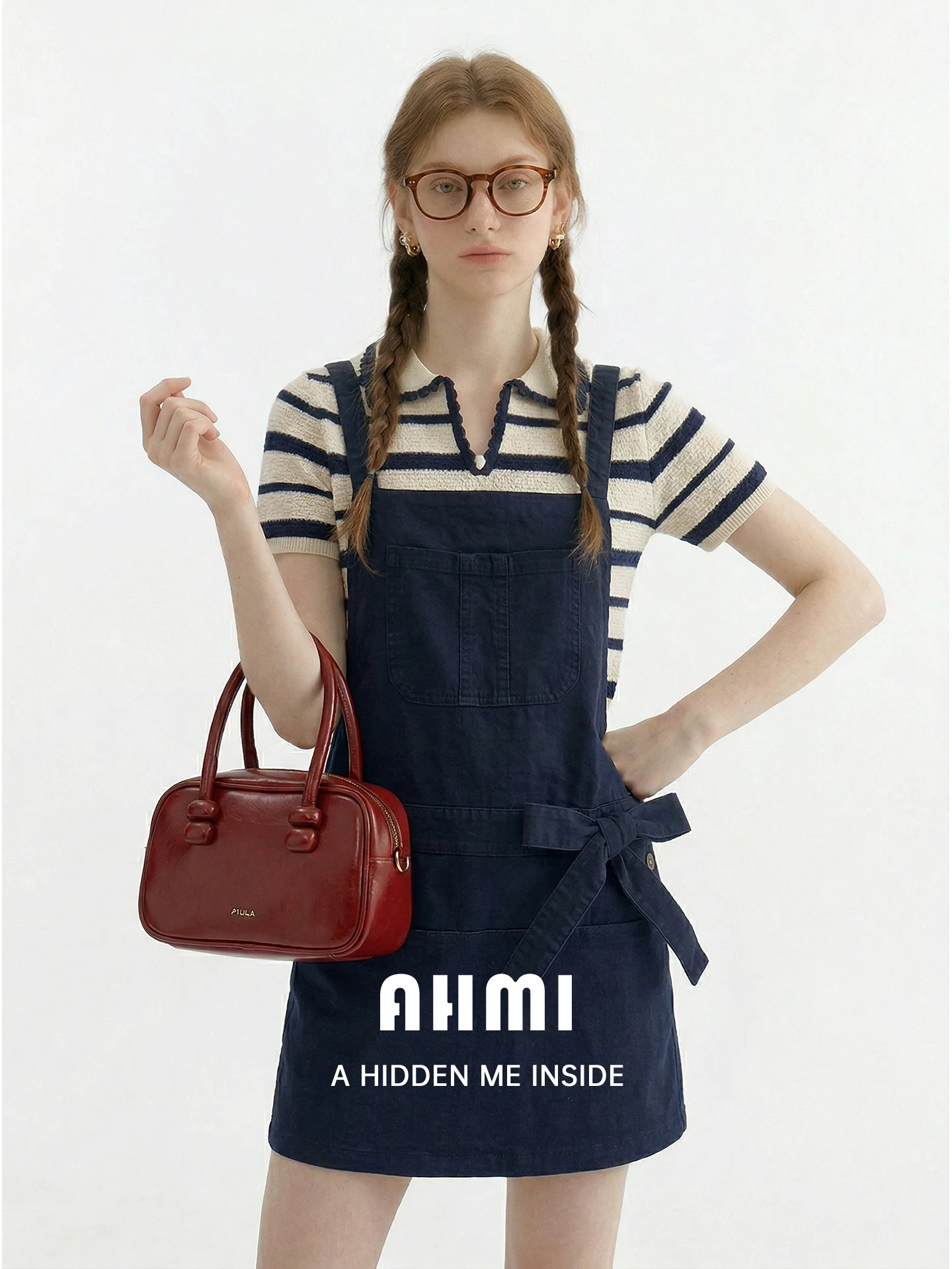 

Женский комбинезон AHMI в стиле Campus: минималистичный, высококачественный, для работы, весна-лето, новинка, с утягивающим поясом, универсальное платье