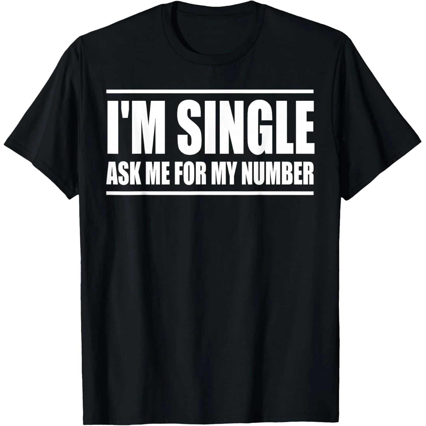 Ja, ich bin jetzt allein, hier ist deine Chance, ich, lustige Flirt-T-Shirts, Herren-T-Shirt aus Baumwolle, Humor, Streetwear, kurzärmelig, Unisex, lockere Kleidung – Detail 2