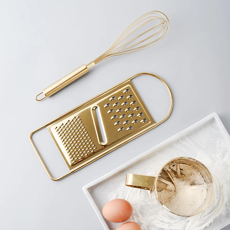 Stainless Steel Whisk Screening Cup of Scraper, Original Kitchen Baking Tool Suit, Egg Powder Mixer, Stirring Rotary, 1Pc