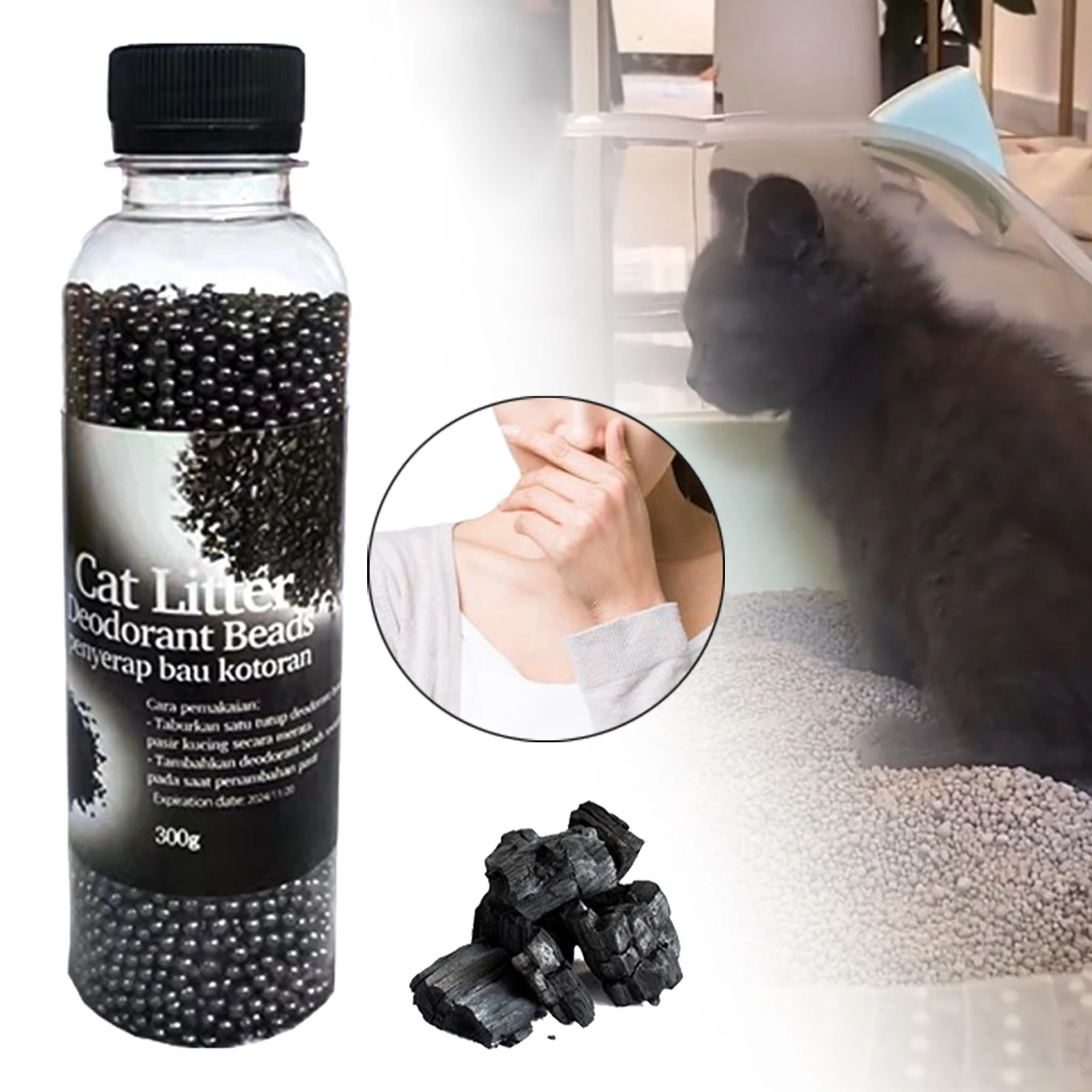 Odor Eliminate Cat Litter Deodorizing Deads Cat Litter Basin Deodorizing Companion Cat Urine Room Washable Toilet Particles