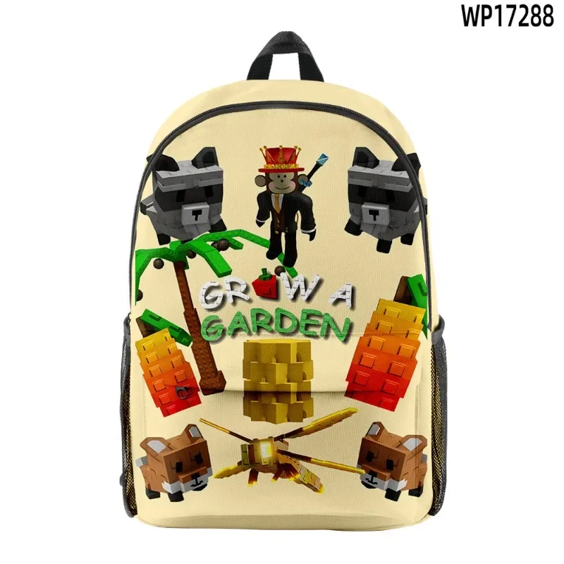 

Robloxs Grow a Garden Creative Cartoon Backpack Digital Print Student Daily Necessities Garden Theme School Bag for Teens