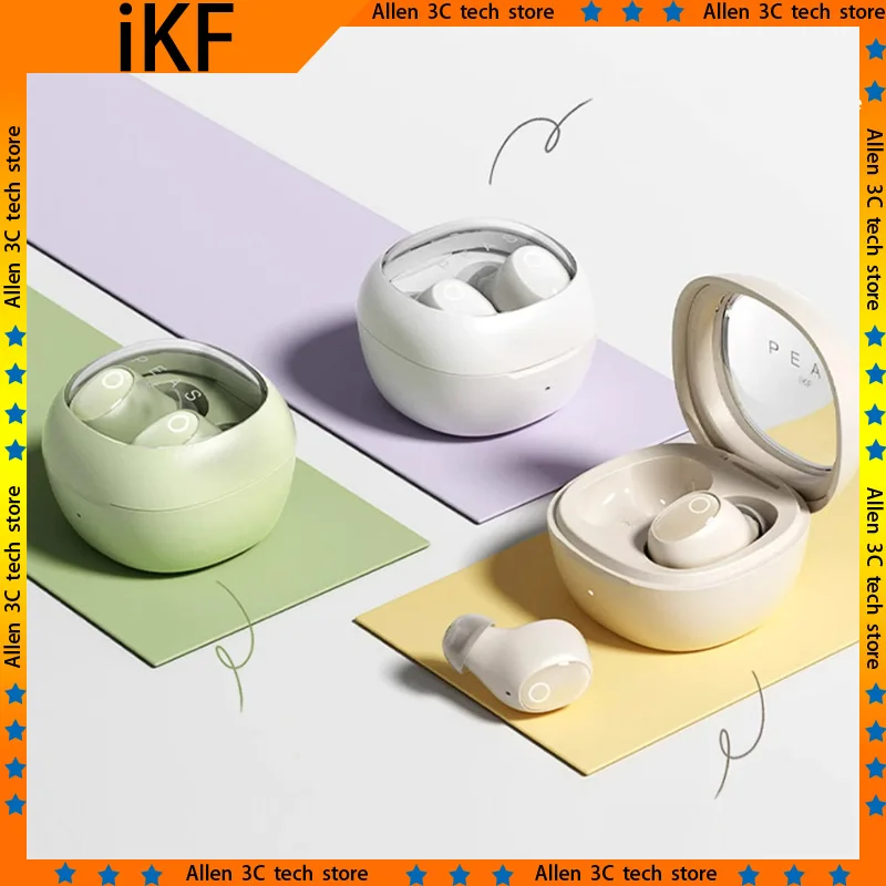 Original iKF Peas Wireless Earphones HiFi Bluetooth 5.4 Earphone Noise Reduction Lightweight Low Latency In-Ear Headset Earbuds