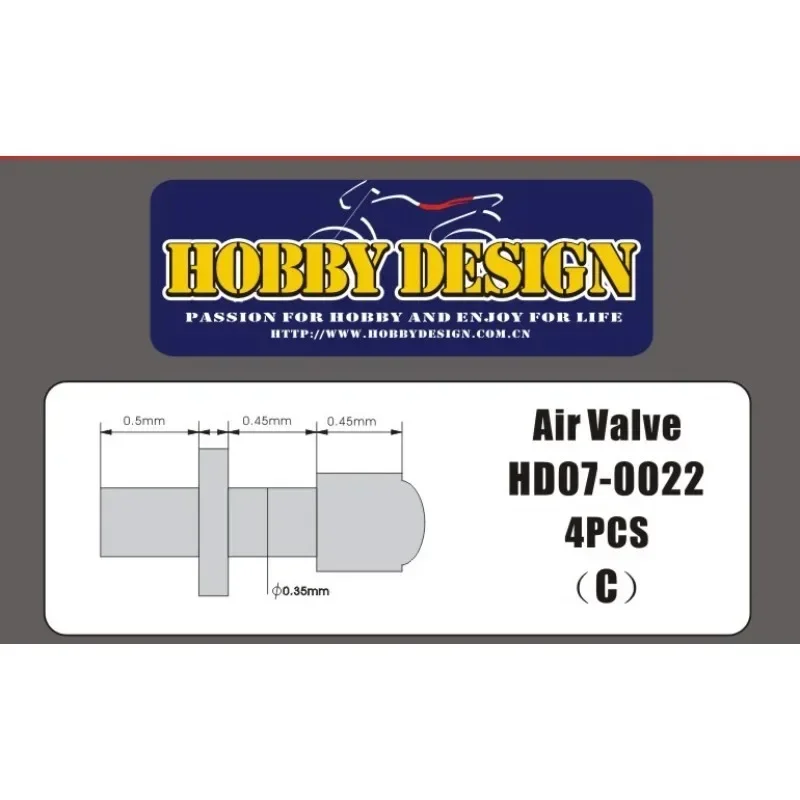 Hobby Design DIY Accessories for 1/24 1/20 Scale Model Car Building Hobby HD07-0022 Tire Air Valve Parts