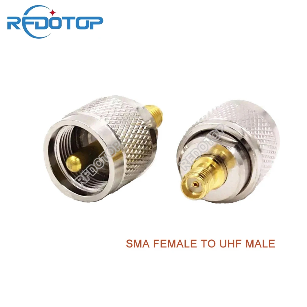 10PCS/lot SMA Female Jack to SO-239 PL-259 UHF Male Connector for Wifi Radio Antenna PL-259 UHF-J to SMA-K RF Coaxial Adapter