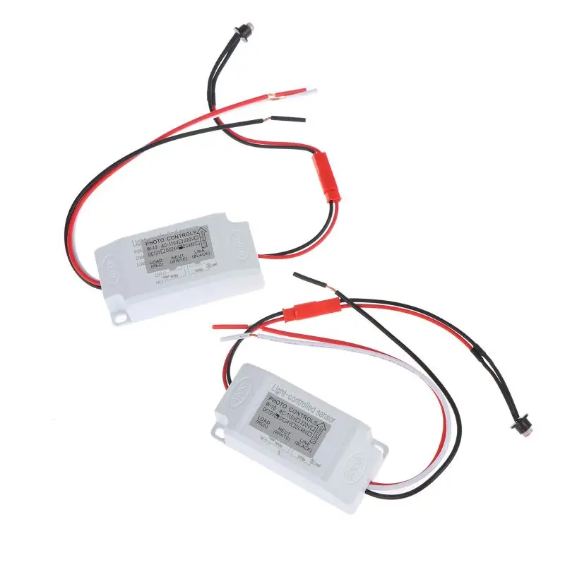 1 Piece Outdoor Lamp Light Control  Photoelectric Sensor DC12V 24V AC100-260V Rainproof Automatic Power Saving for Garden