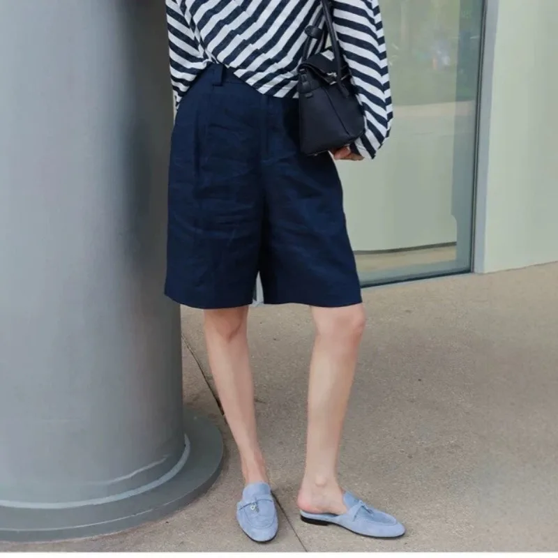 

New Summer Women's High-waisted Straight-leg A-line Shorts for Women