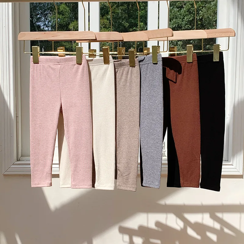 

Autumn Children Girls Leggings Korean Solid Infant Baby Girls Skinny Tights Multicolor Toddler Kids Girls Strench Straight Pants