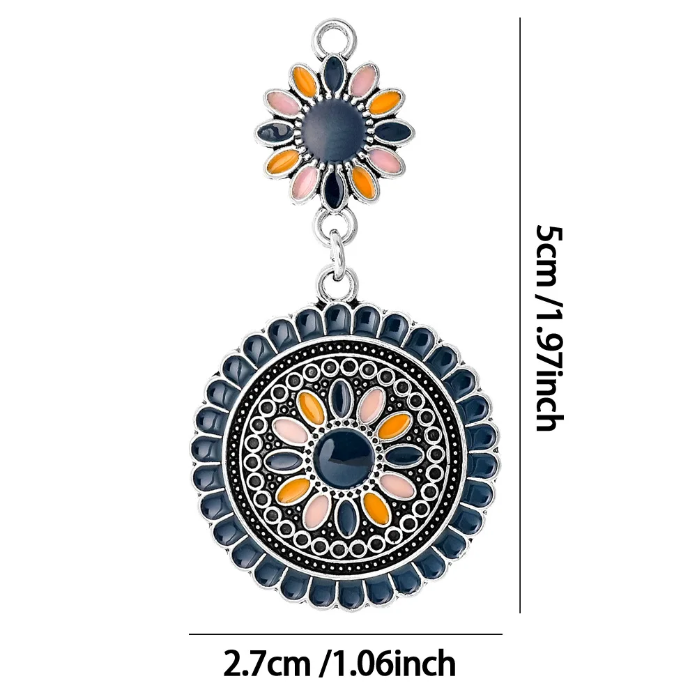2026 New Arrival Bohemia Enameling Pendants for Women Earrings Necklaces Pendants Charms Jewelry Making DIY Jewelry Accessories image 2