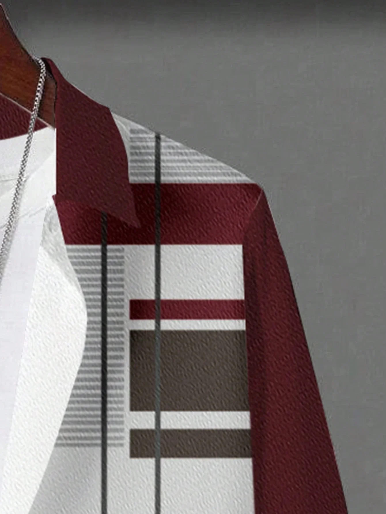 

Men's Plus Size Casual Sport Suit: Geometric Print Shirt And Drawstring Pants