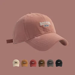 Fashion Unisex Hat Female Pink Ins Embroidered Peaked Caps Style Versatile Curved Brim Trendy Men Baseball Cap Spring and Autumn