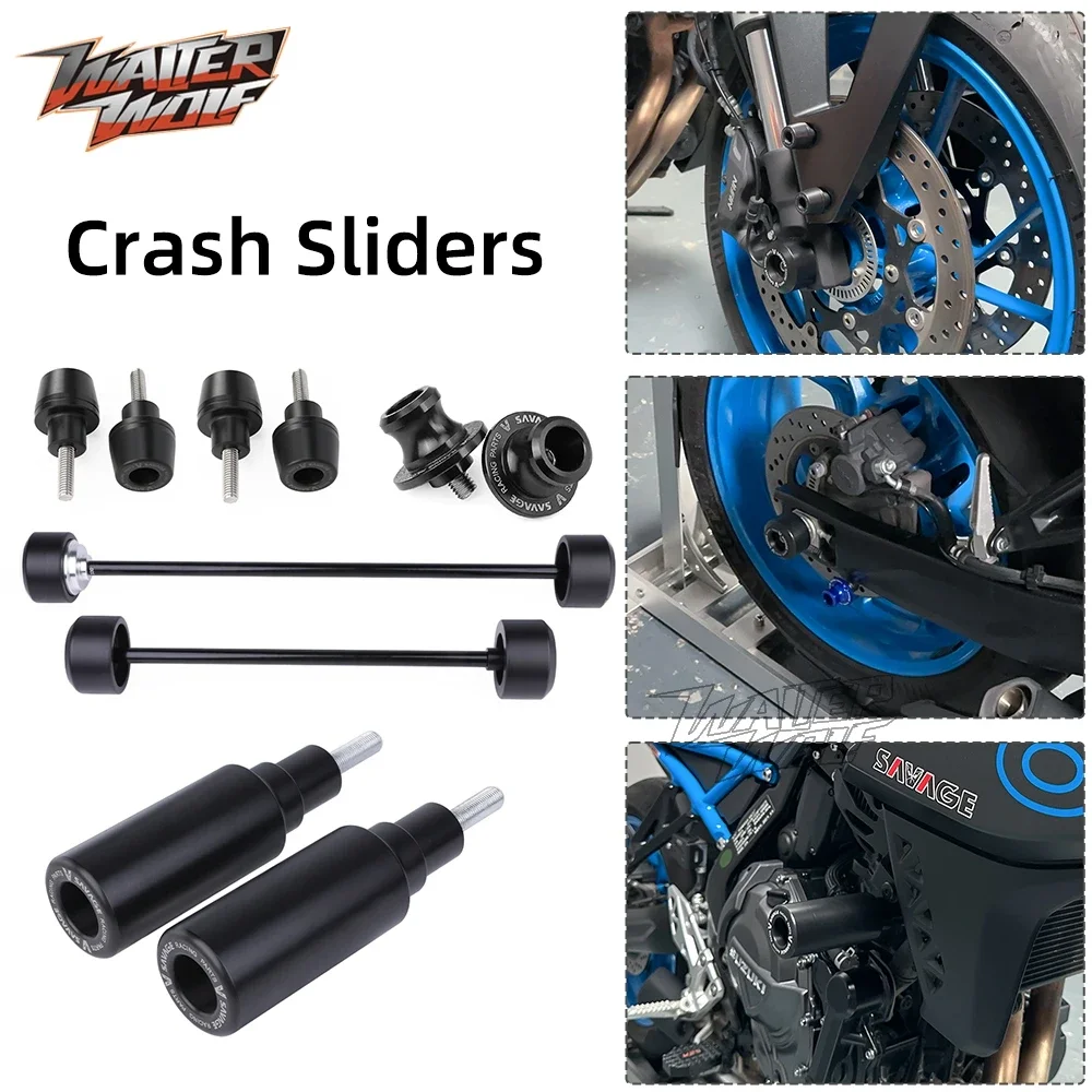 For Suzuki GSX-8S GSX 8S GSX8S 2023-2024 Motorcycle Accessories Wheel Crash Frame Sliders Stand License Plate Bracket Handguards