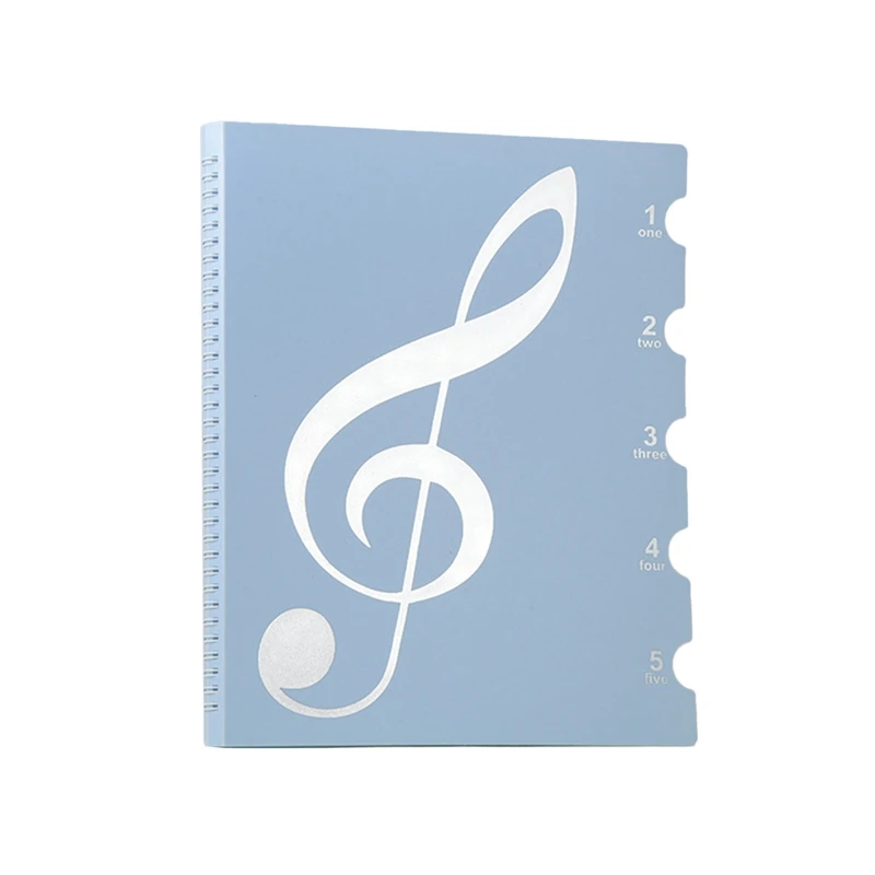 Sheet Music Folder Sheet Music/Holder Writable & Detachable Choir Folder 60 Pages, Fits Letter Size A4 Blue