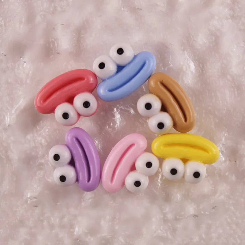 20Pcs Trumpet Cartoon Sausages Mouth Resin DIY Cream Glue  Shoes Hat Icebox Barrette Mobile Phone Case Scrapbook Flat Back Patch