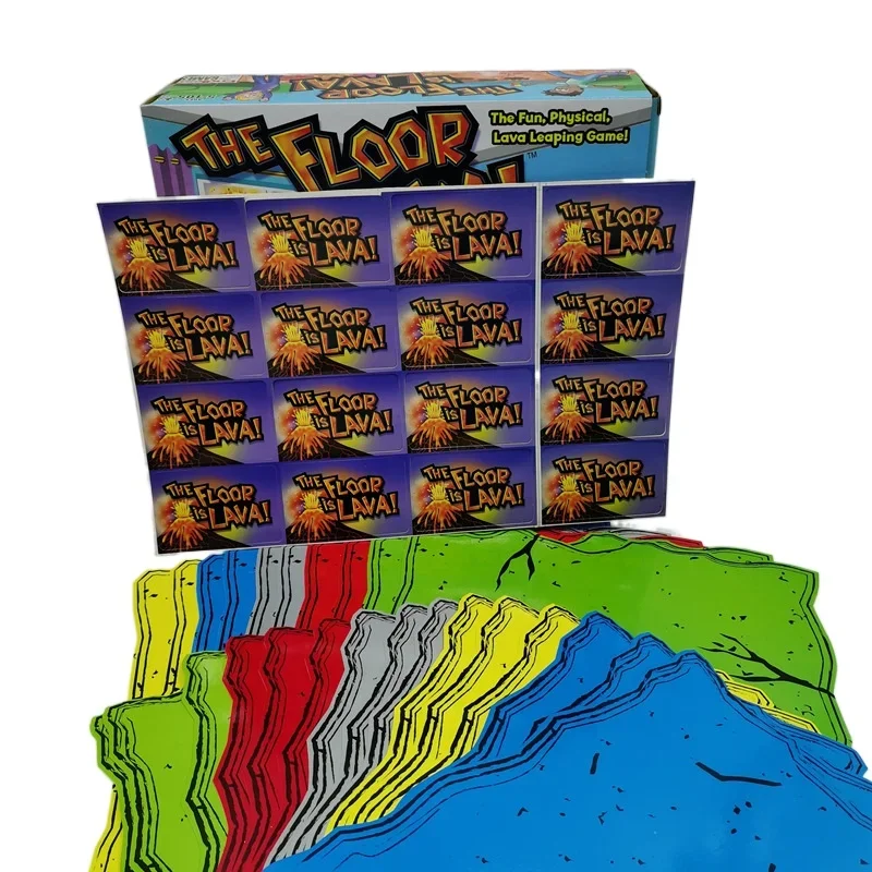 Floor Lava Board Game Volcano Family Party Turntable Card Set Interactive Game for Kids and Adults Multiplayer Gifts