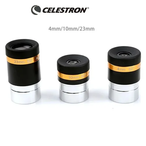 Ocular asférico de alta definición Celestron de 62 grados, 4/10/23 mm, totalmente recubierto para telescopio astronómico de 1,25""