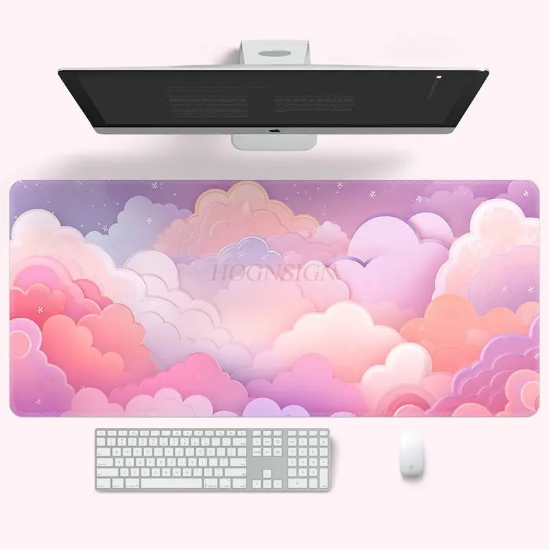 1-個の高品質マウスパッド、夢のようなクラウドコンピューターキーボードパッド、女性用オフィスマウスパッド、インスタイルデスクパッド