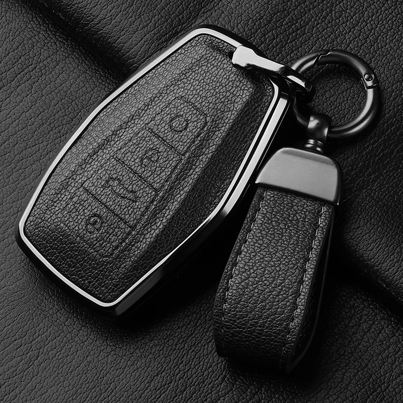 

Suitable for Geely Coolray Preface Icon Aluminum Alloy + Leather Car Remote Key Case Cover Simple Style To Choose From