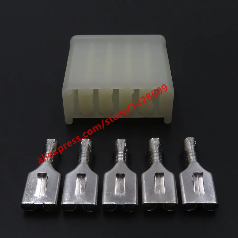 1 Pcs 5 Pin 6.3mm Big Current Automotive Connectors Car Auto Window Lift Switch Sockets