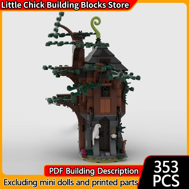 

Medieval Castle Model MOC Building Bricks Forest Hut On The Tree Modular Technology Children Holiday Gifts Assemble Toys Suit