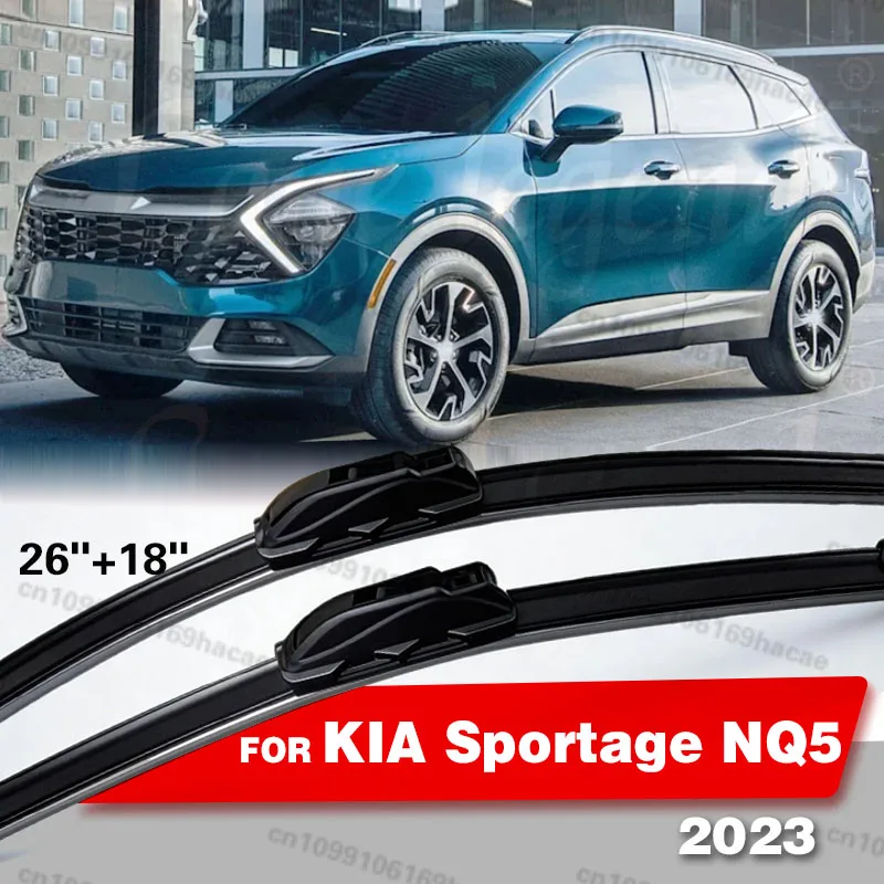 

Wiper LHD Front Wiper Blades For KIA Sportage NQ5 2023 Windshield Windscreen Clean Window Rain Brushes 26"+18" J Hook
