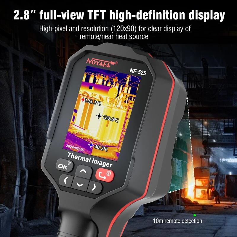 NOYAFA NF-525 Thermal Imaging Camera For Water Pipe Leak and Electrical 120*90 Blue Red Light Handheld Infrared Thermal Imager