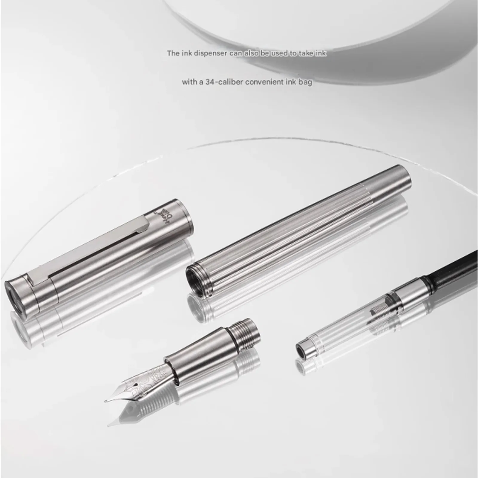 

Hongdian Titanium Alloy Fountain Pen Calligraphy Practice Special Adult Calligraphy Hard Pen Business Office Signature Pen
