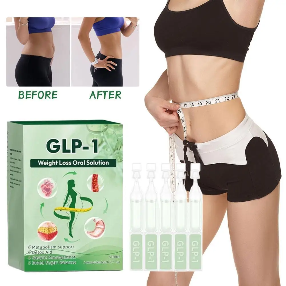 

1/3/5/10pcs GLP-1 Weight Loss Oral Solution Ampoules Appetite Control Blood Sugar Balance Promotes Intestinal Digestion