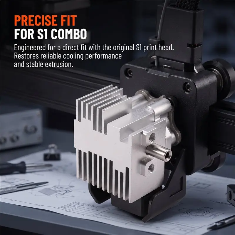 Popular Style For Anycubic Kobra S1 Combo All-Metal Aluminum Pre-Assembled Cooling Block 3D Printer Accessories