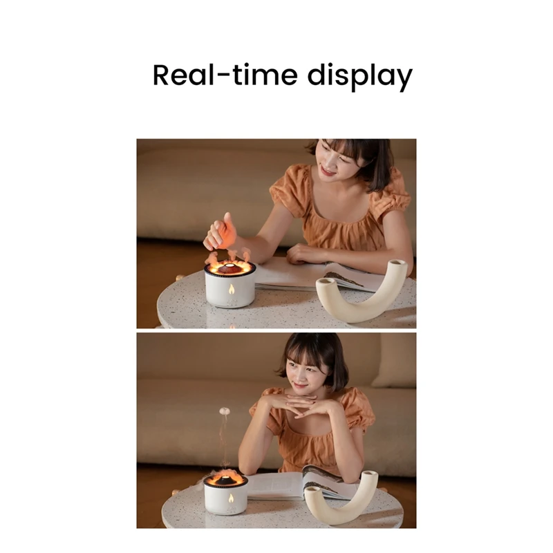 เครื่องพ่นเครื่องพ่นอโรมาน้ำมัน Essential เครื่องพ่นอโรมาสร้างความชื้นแบบเปลวเทียนอัตโนมัติสำหรับบ้านน้ำหอม360มล. ปลั๊กแบบยุโรป