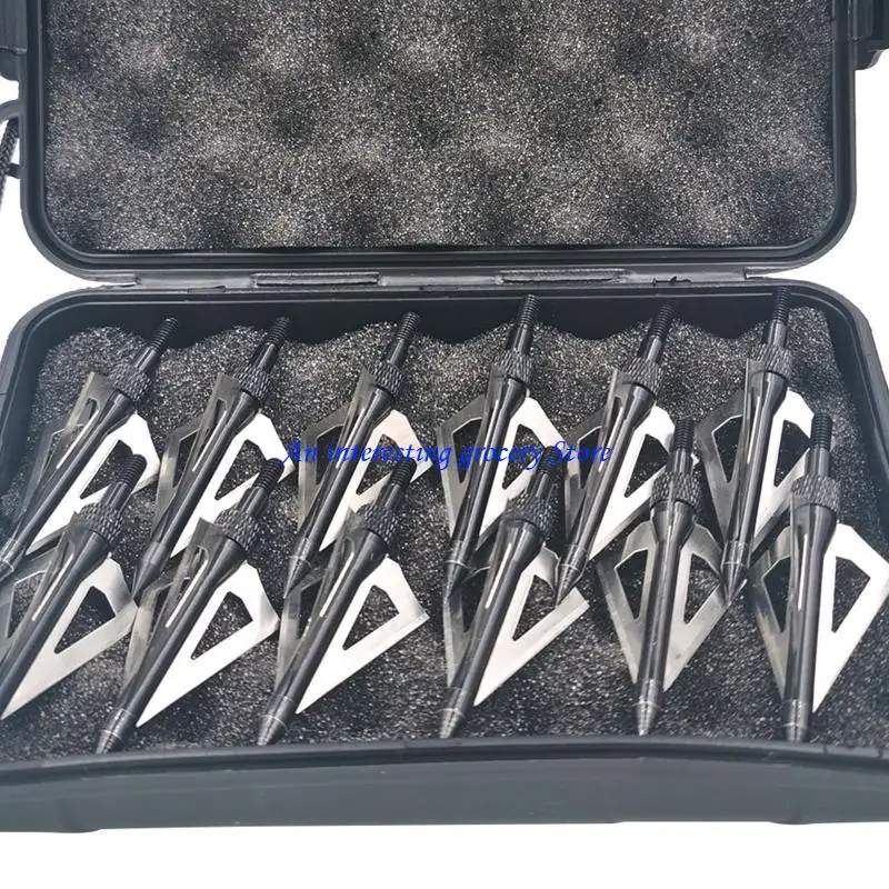 652D Jagdspitzen 100 Grain 3 Jagd-Pfeilspitzen mit fester Klinge für Compound – Detail 1