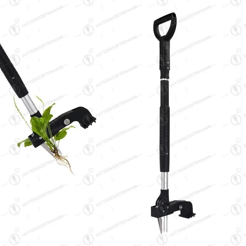 Heavy duty stainless steel weed remover, two telescopic handles, garden lawn rooting artifact