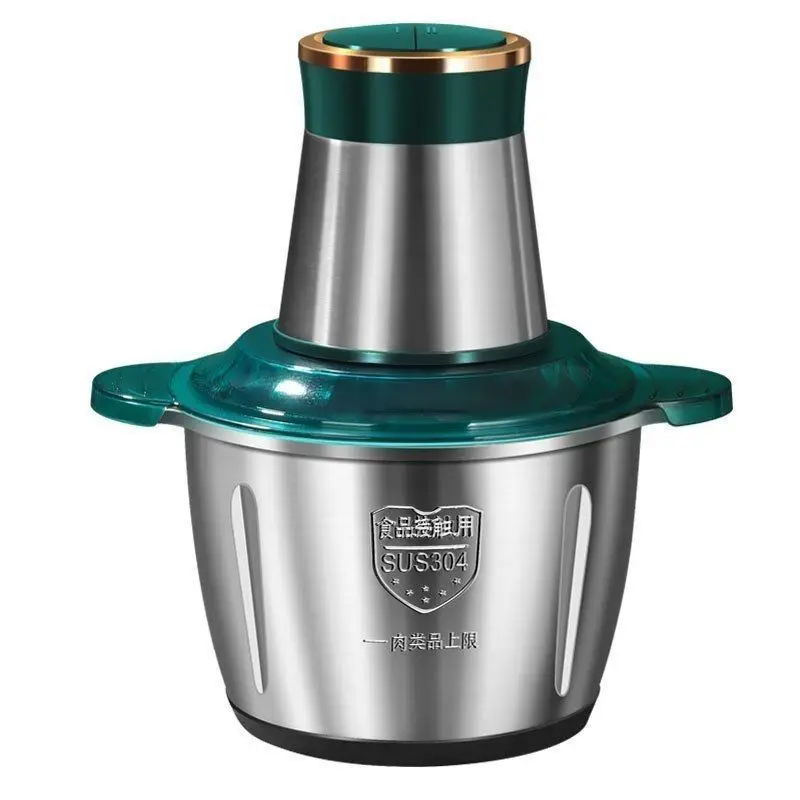 

110V European Standard British Standard 2l3l Mixer Cooker Small Stainless Steel Electric Garlic Grater Household Meat Grinder