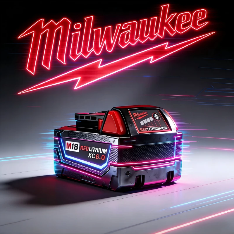 

Milwaukee M18 18V 6.0Ah Lithium Battery , Replacement for All M18 Cordless Power Tools
